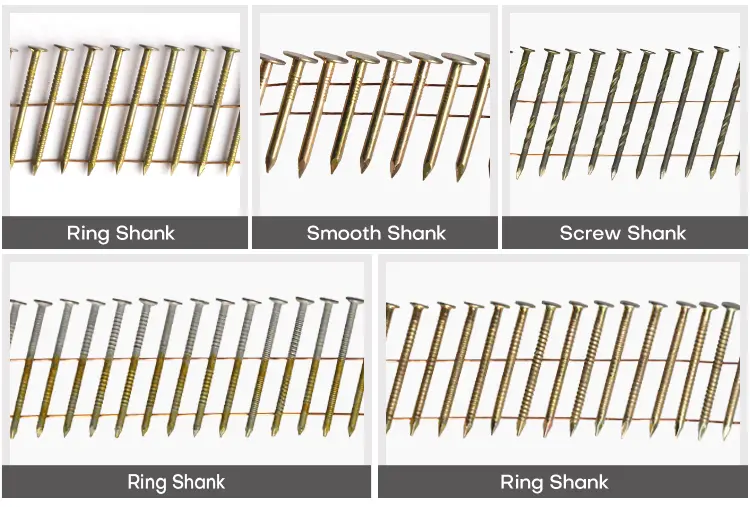 coil nails various shank
